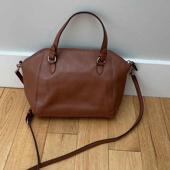 Coach Brown Leather Crossbody Purse / Bag - Picture 2 of 8